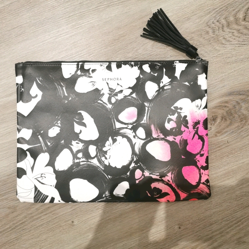 🍀3/$30 New large Sephora laptop case makeup pouch